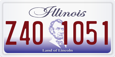 IL license plate Z401051