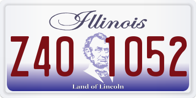 IL license plate Z401052
