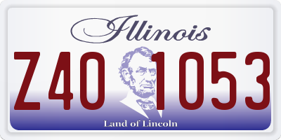 IL license plate Z401053
