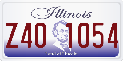 IL license plate Z401054