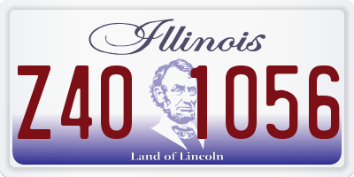 IL license plate Z401056