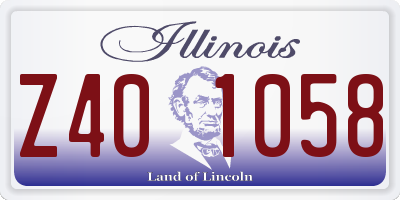 IL license plate Z401058
