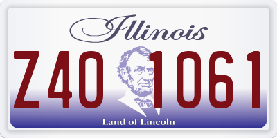 IL license plate Z401061