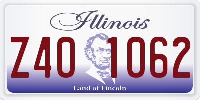 IL license plate Z401062