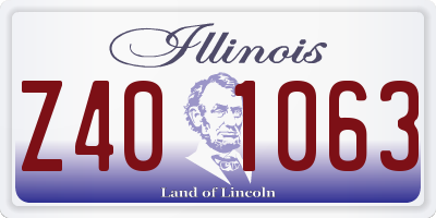 IL license plate Z401063