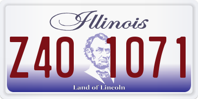 IL license plate Z401071