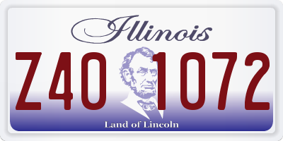 IL license plate Z401072