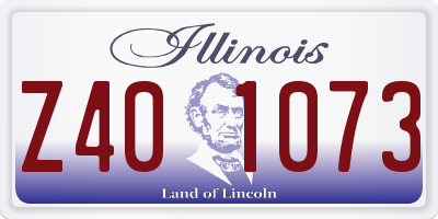 IL license plate Z401073
