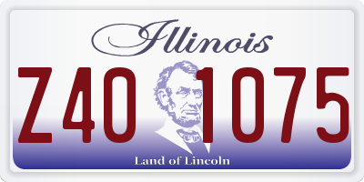 IL license plate Z401075