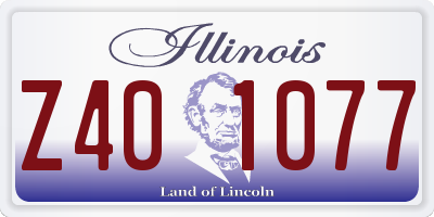 IL license plate Z401077
