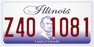 IL license plate Z401081