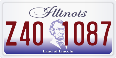 IL license plate Z401087
