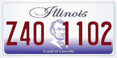 IL license plate Z401102
