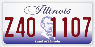 IL license plate Z401107