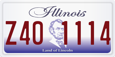 IL license plate Z401114