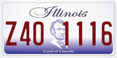 IL license plate Z401116