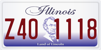 IL license plate Z401118