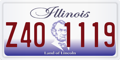 IL license plate Z401119
