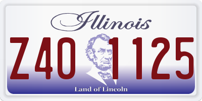IL license plate Z401125
