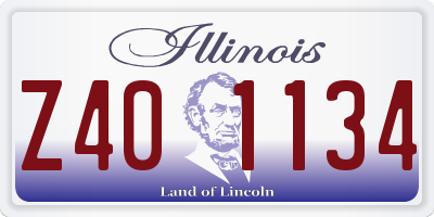 IL license plate Z401134