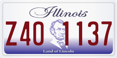 IL license plate Z401137