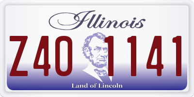 IL license plate Z401141