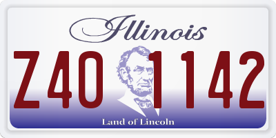 IL license plate Z401142