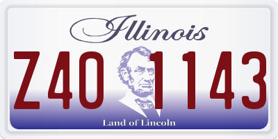 IL license plate Z401143