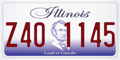 IL license plate Z401145