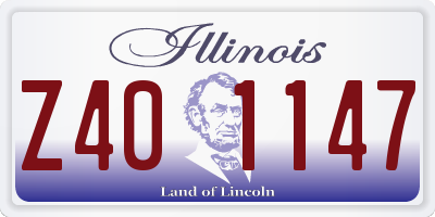 IL license plate Z401147