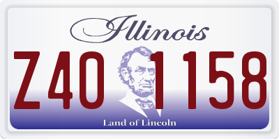 IL license plate Z401158