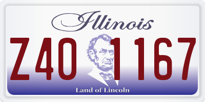 IL license plate Z401167