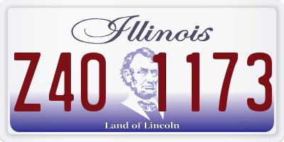 IL license plate Z401173