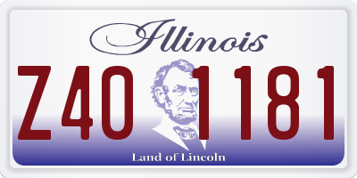 IL license plate Z401181