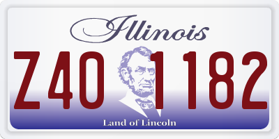 IL license plate Z401182