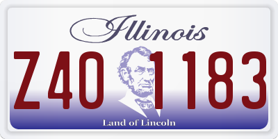 IL license plate Z401183