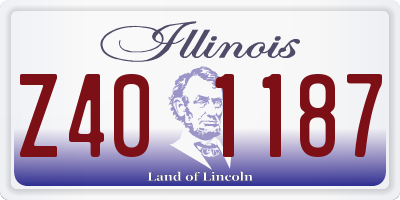 IL license plate Z401187