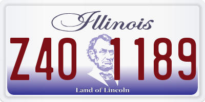 IL license plate Z401189