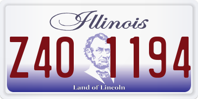 IL license plate Z401194