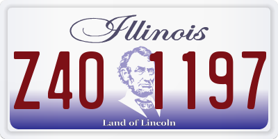 IL license plate Z401197