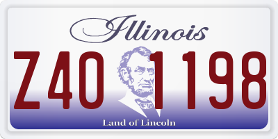 IL license plate Z401198