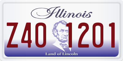 IL license plate Z401201