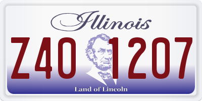 IL license plate Z401207