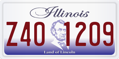 IL license plate Z401209