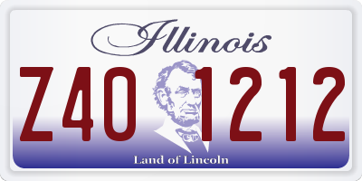 IL license plate Z401212