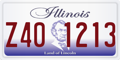 IL license plate Z401213