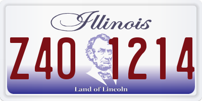 IL license plate Z401214