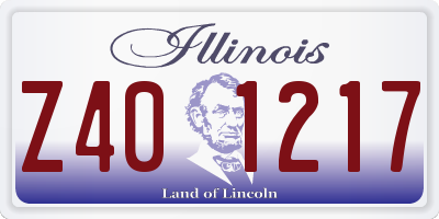IL license plate Z401217
