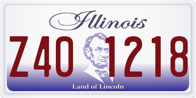 IL license plate Z401218