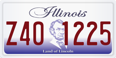 IL license plate Z401225